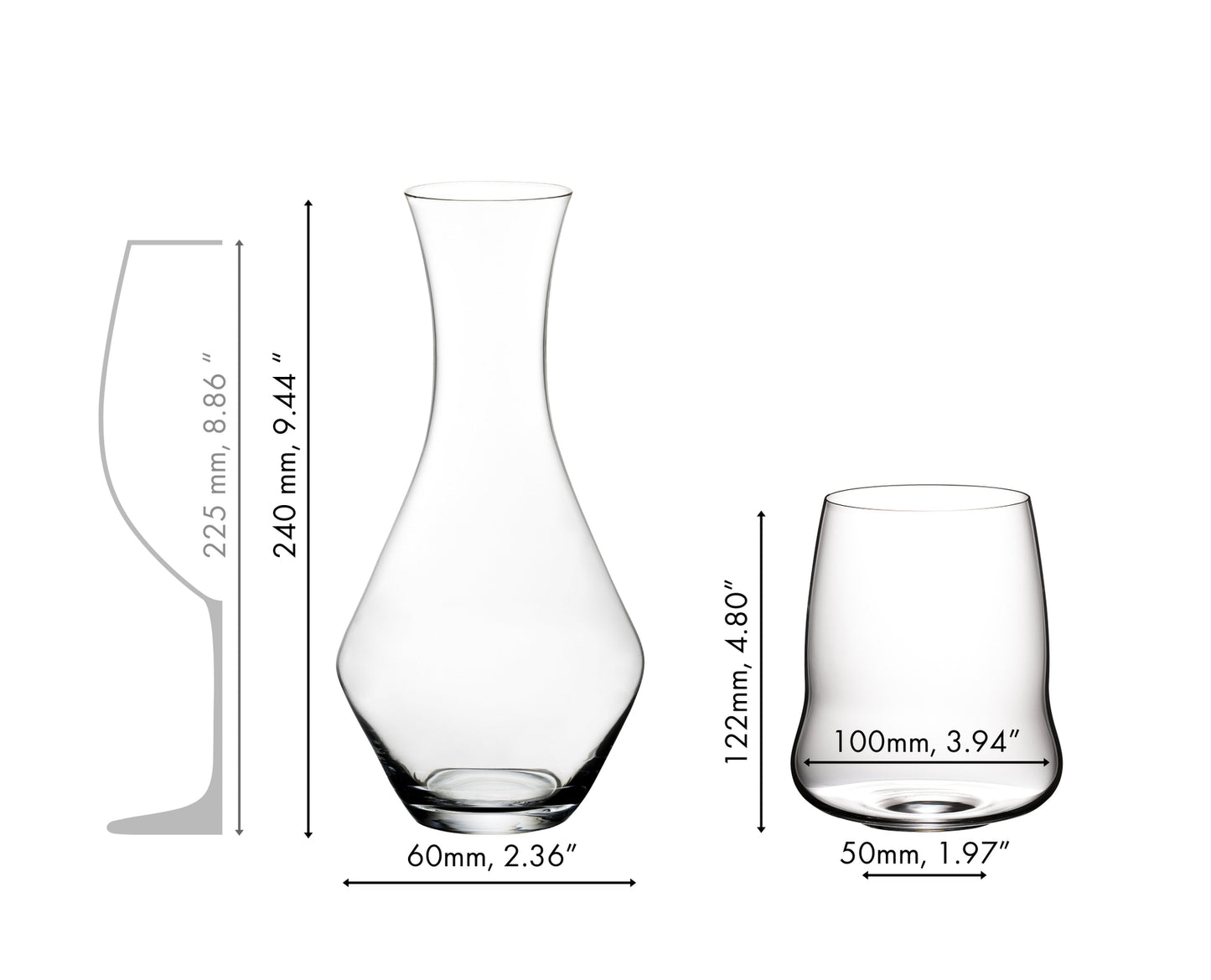 RIEDEL SL Wings Cabernet und Merlot + Dekanter-Set